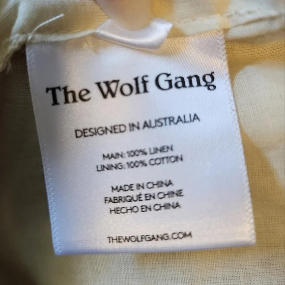 The Wolf Gang Mirador Linen Mini Dress, Vintage Black & Ivory Pattern, XS - Picture 11 of 14